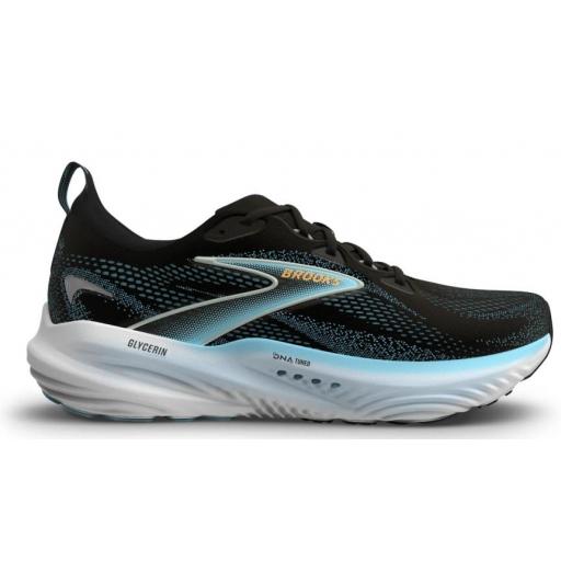 Zapatillas Brooks Glycerin 22 Negro/Celeste