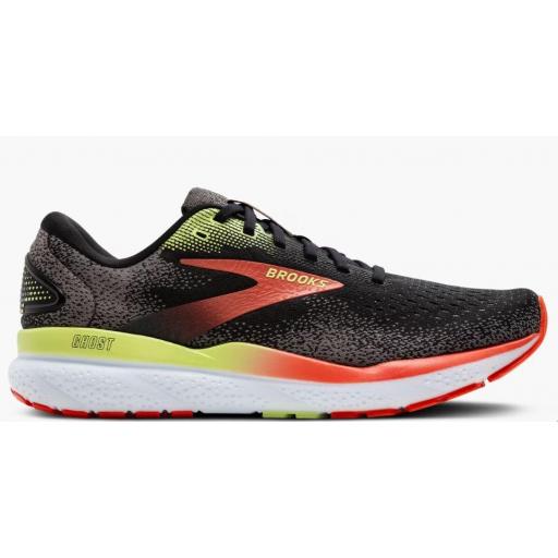 Zapatillas Brooks Ghost 16 Negro/Naranja/Amarillo