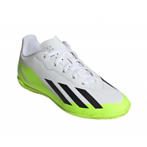 Zapatillas Fútbol Sala Adidas X Crazyfast.4 IN Niños Blanco/Verde [1]