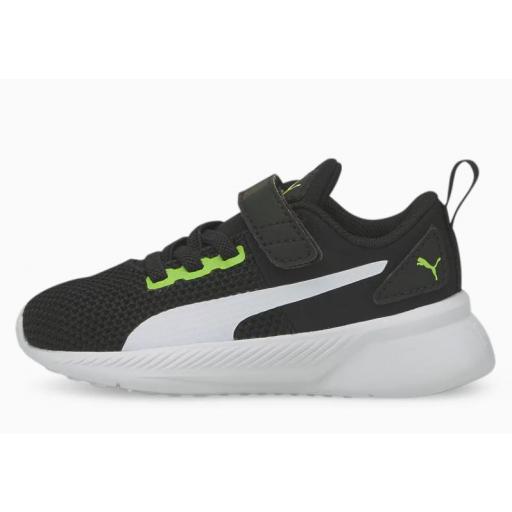 Zapatillas Puma Flyer Runner Velcro Bebé Negro/Blanco