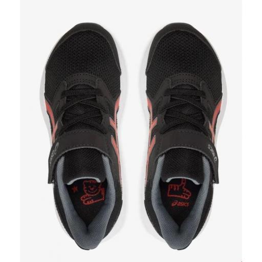 Zapatillas Asics Jolt 4 PS Velcro Negro/Rojo [2]