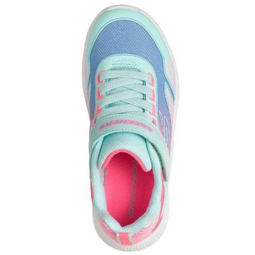 Zapatillas Skechers Microspec Advance Velcro Azul/Rosa [2]