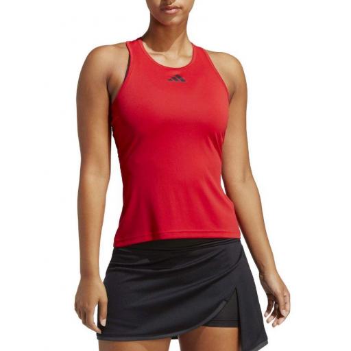 Camiseta Tirantes Adidas Club Mujer Roja [2]