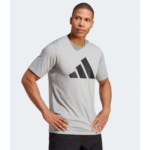 Camiseta Adidas Train Essentials FeelReady Logo Gris [1]