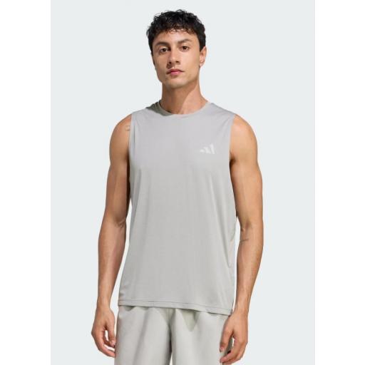 Camiseta Tirantes Adidas Run Ess Gris [1]