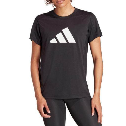 Camiseta Adidas Training Essentials Logo Mujer Negro [1]