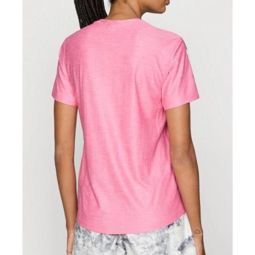 Camiseta Adidas Own The Run Tee Mujer Rosa Fluor [3]