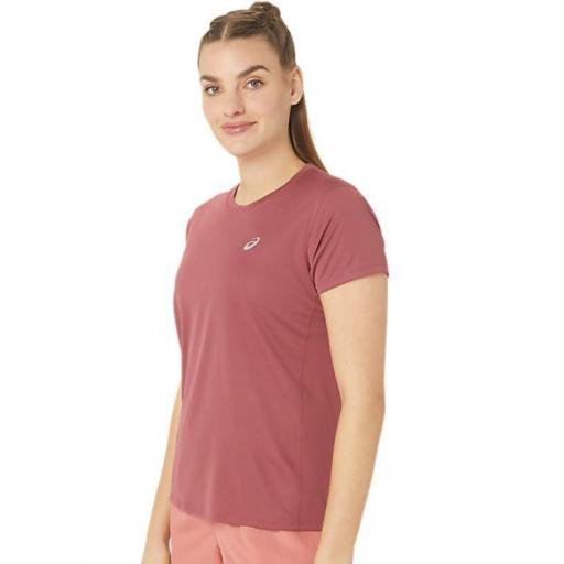 Camiseta Asics Core SS Top Mujer Burdeos [1]
