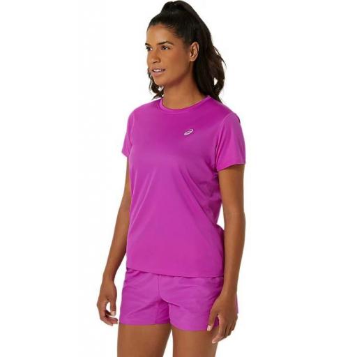 Camiseta Asics Core SS Top Mujer Morado [1]