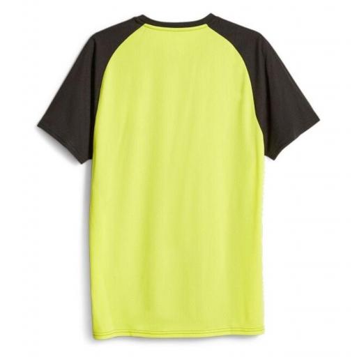 Camiseta Puma Fit Triblend Tee Negro/Amarillo [1]