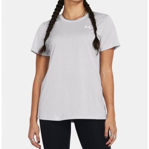 Camiseta Under Armour Tech Twist Mujer Gris [1]