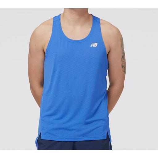 Camiseta Tirantes New Balance Accelerate Singlet Azul [0]