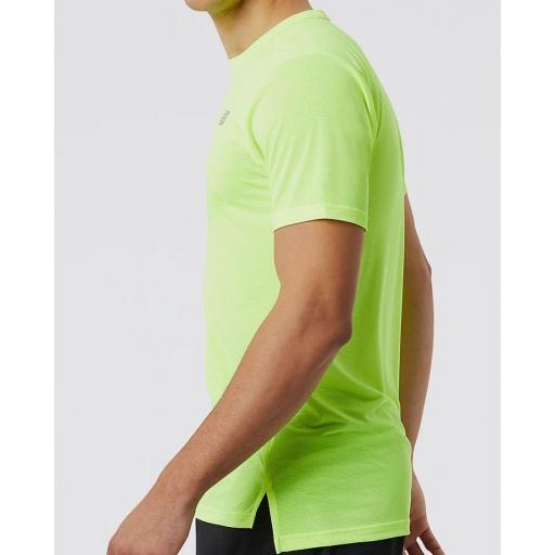 Camiseta New Balance Accelerate Short Sleeve Amarillo Fluor [1]