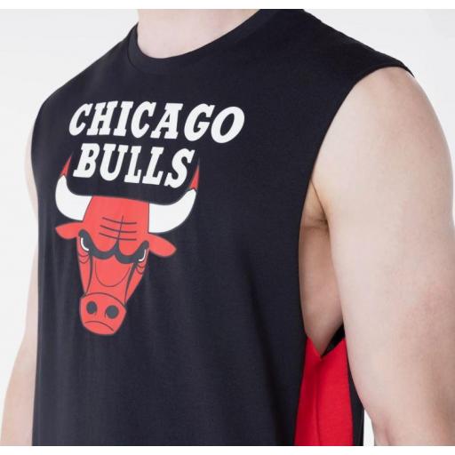 Camiseta Tirantes New Era Chicago Bulls Negro/Rojo [2]