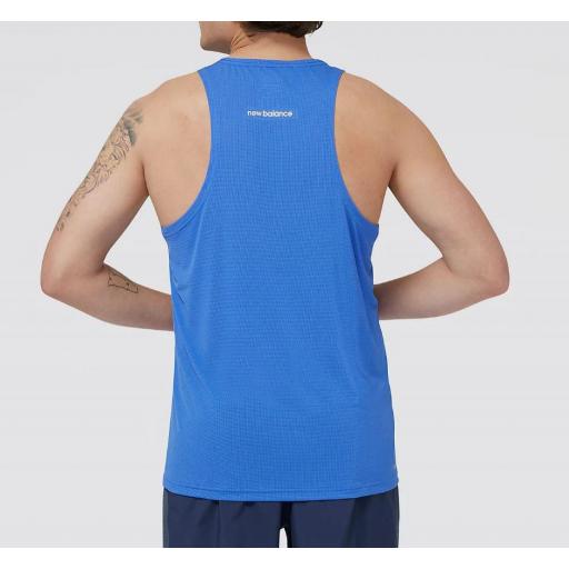 Camiseta Tirantes New Balance Accelerate Singlet Azul [3]