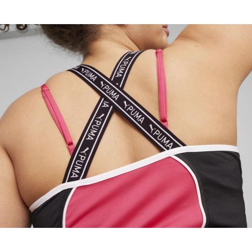 Camiseta Tirantes Puma Fit Strong Fitted Rosa/Negro [2]