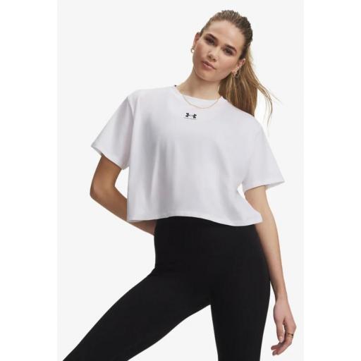 Camiseta Under Armour Rival Boxy Blanca [0]