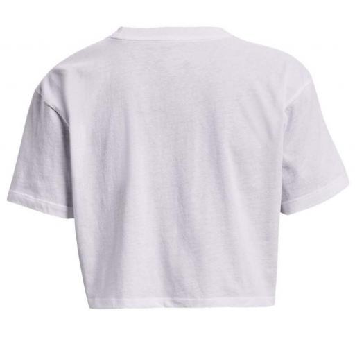 Camiseta Under Armour Branded Logo Crop Blanco [2]