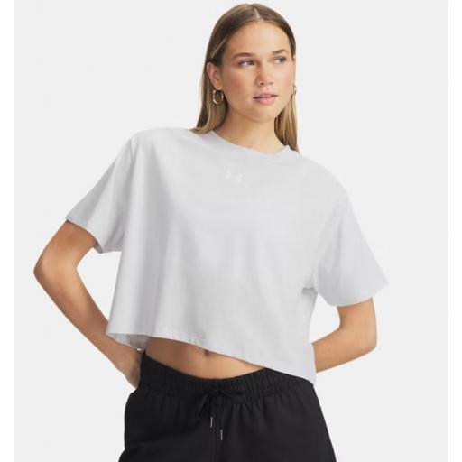 Camiseta Under Armour Rival Boxy Gris