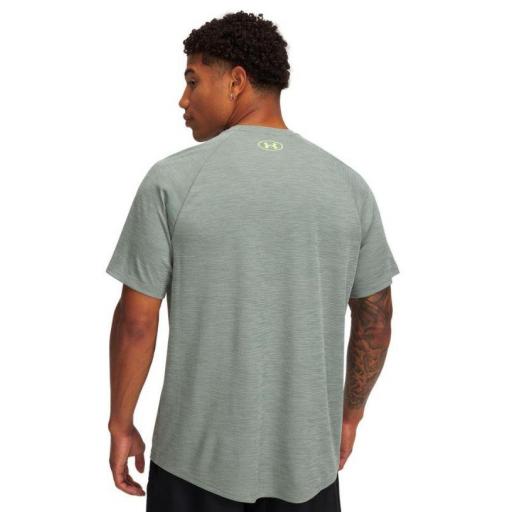 Camiseta Under Armour Tech Textured Verde Silica [1]