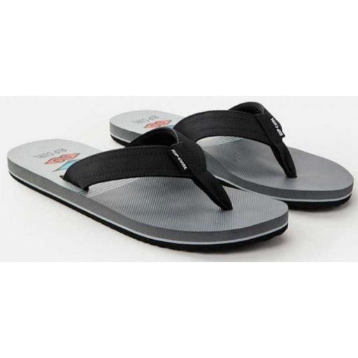 Chanclas Rip Curl Ripper Logo Gris/Negro [1]