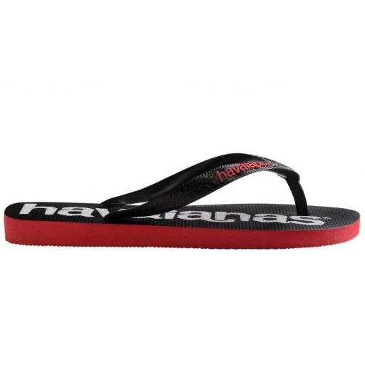 Chanclas Havaianas Top Logomanía 2 FC Negro/Rojo [2]