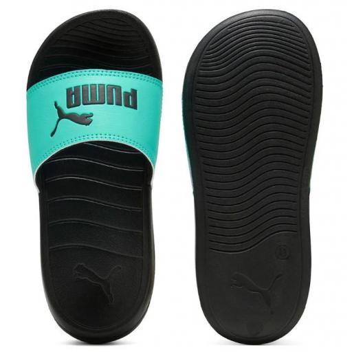 Chanclas Puma Popcat 20 Jr Negro/Verde Agua