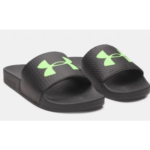 Chanclas Under Armour UA ARMR Slides Negro/Verde [1]
