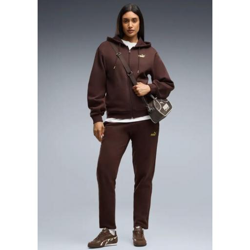Chándal Puma Metallic Hooded Sweat Suit Marrón [1]