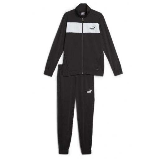 Chándal Puma Poly Suit Negro/Blanco