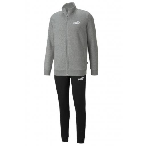 Chándal Puma Clean Sweat Suit Fl Gris/Negro