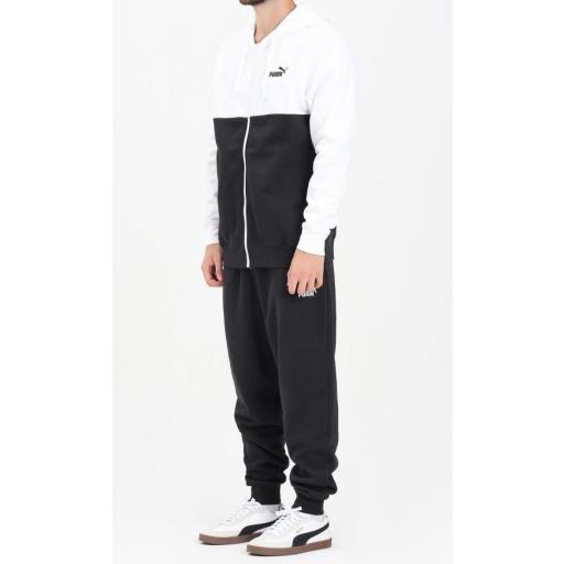 Chándal Puma Hooded Fz Sweat Suit Fl Blanco/Negro [1]