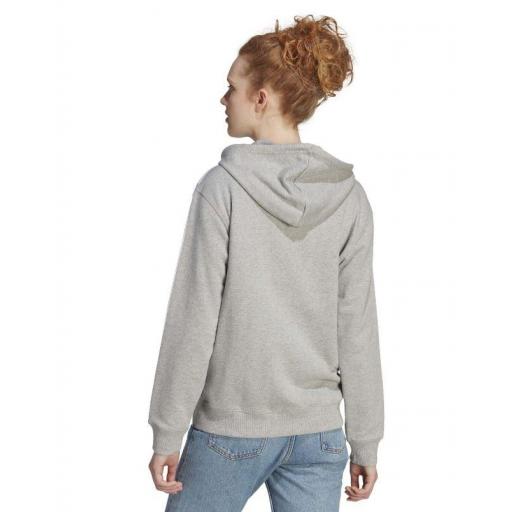 Sudadera con Capucha Adidas 3 Bandas Mujer Gris [3]