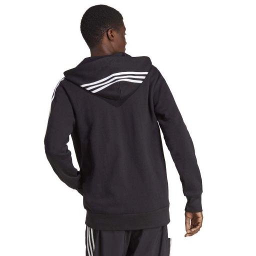 Sudadera con Capucha Adidas 3 Bandas Negra [3]