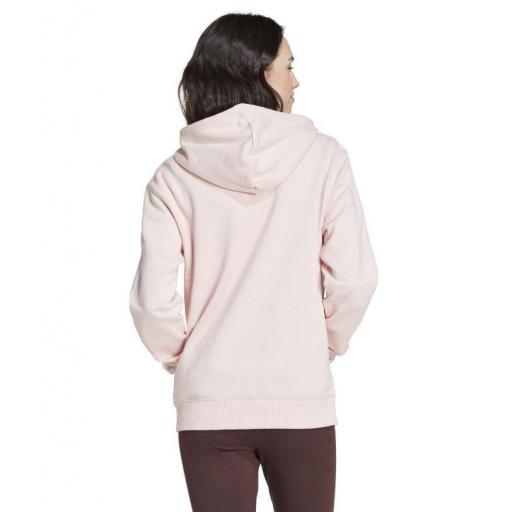 Sudadera con Capucha Adidas 3 Bandas Rosa Claro [3]