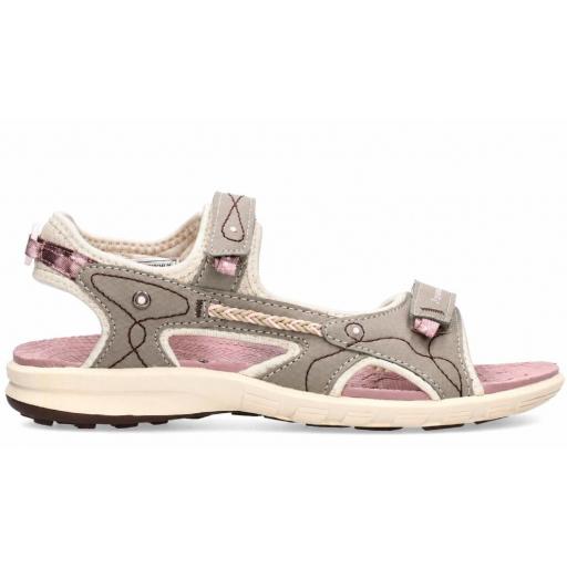Sandalias Chiruca Mojacar 07 Gris/Rosa