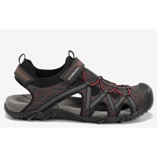 Sandalias Chiruca Tahití 29 Gris/Burdeos