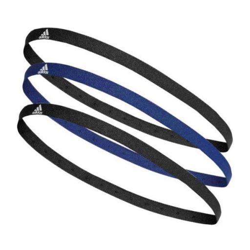 Cinta Pelo Adidas 3 Pair Pack Hairband Felpa Negro Azul Marino [0]