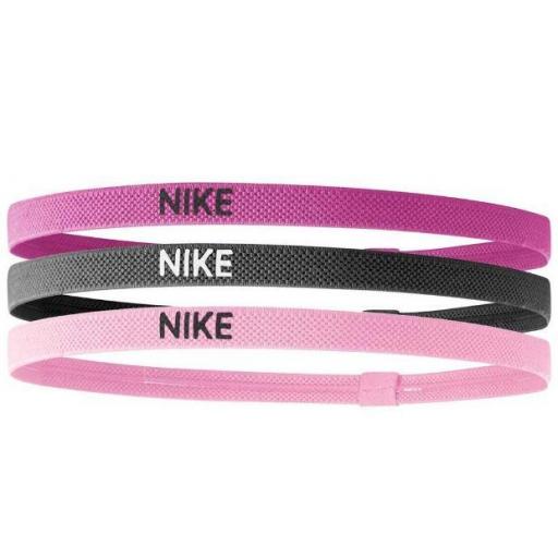 Cinta Pelo Nike Elastic Hairbands Pack 3 Rosa/Negro/Rosa Claro