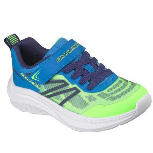 Zapatillas Skechers Microspec Velocity Lima/Azul [1]