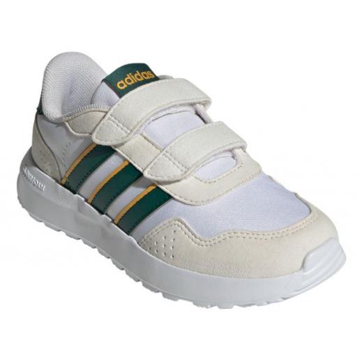 Zapatillas Adidas Run 60s CF Niños Velcro Blanco/Verde [1]