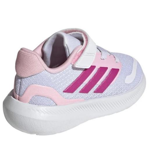 Zapatillas Adidas Runfalcon 5 Niña Pequeña Velcro Blanco/Rosa [1]