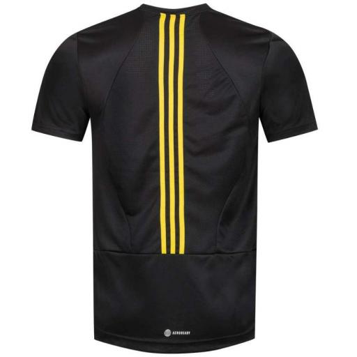 Camiseta Adidas Hiit 3S Tee Negro/Amarillo [2]