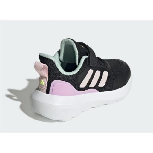 Zapatillas Adidas Fortarun 2.0 EL C Velcro Negro/Lila [2]