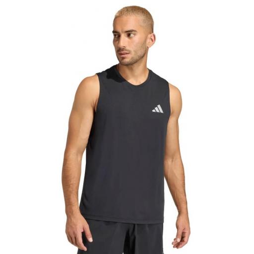 Camiseta Tirantes Adidas Run Ess Tank Negra [0]