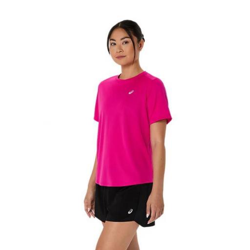 Camiseta Asics Core SS Top Rosa Rave [1]