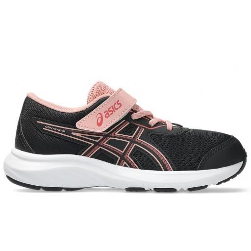 Zapatillas Asics Contend 9 PS Velcro Negro/Rosa