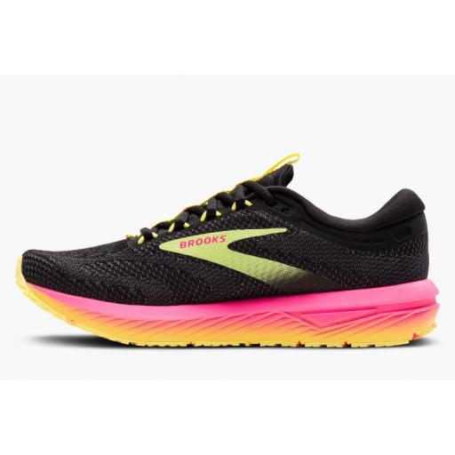 Zapatillas Brooks Revel 7 Negro/Rosa/Amarillo [2]