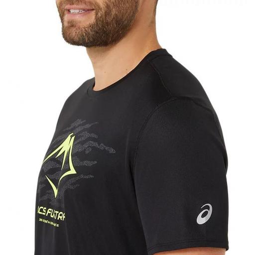 Camiseta Asics Fujitrail Logo SS Top Negro/Amarillo [1]