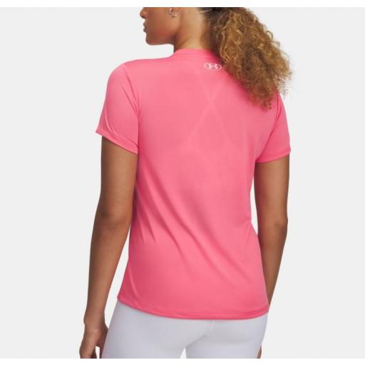 Camiseta Under Armour Tech SS V Mujer Rosa [1]